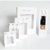 Luxury Paper bags with PVC window - ropes handles