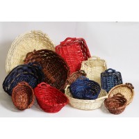 Colored Side handles willow baskets 