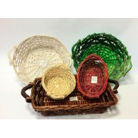 Colored Side handles willow baskets 