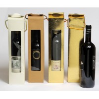Alpha Paper bags for wine bottles - with string handles 